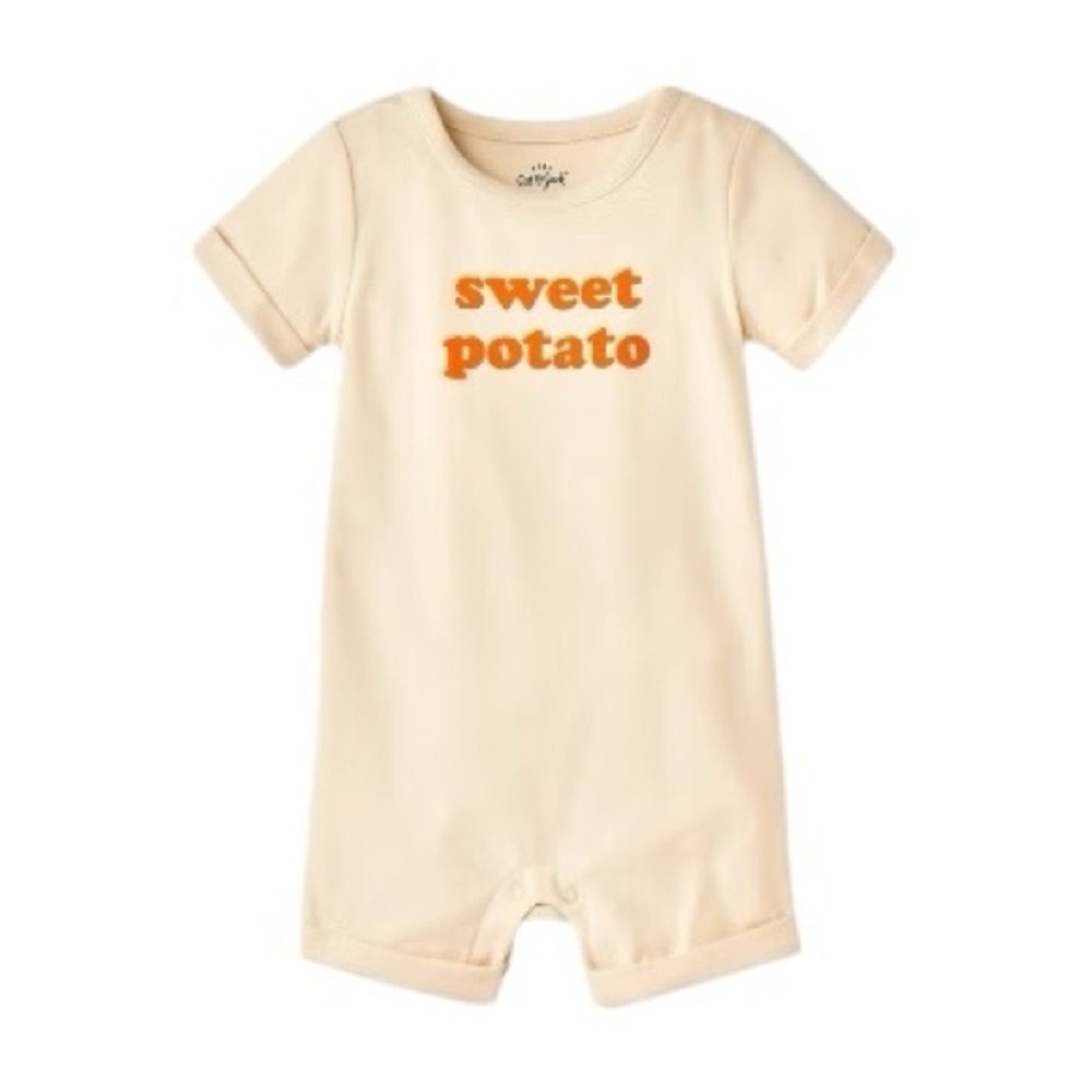 Cat & Jack Sweet Potato Baby Romper 6-9 Months